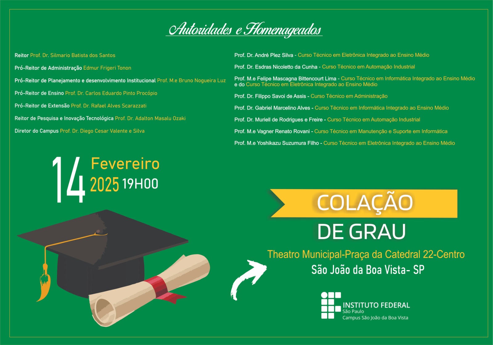 Autoridades e homenageados